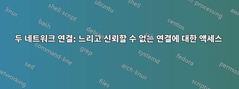 두 네트워크 연결: 느리고 신뢰할 수 없는 연결에 대한 액세스