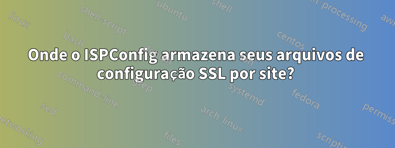 Onde o ISPConfig armazena seus arquivos de configuração SSL por site?