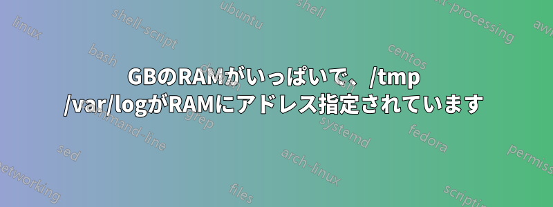 8GBのRAMがいっぱいで、/tmp /var/logがRAMにアドレス指定されています