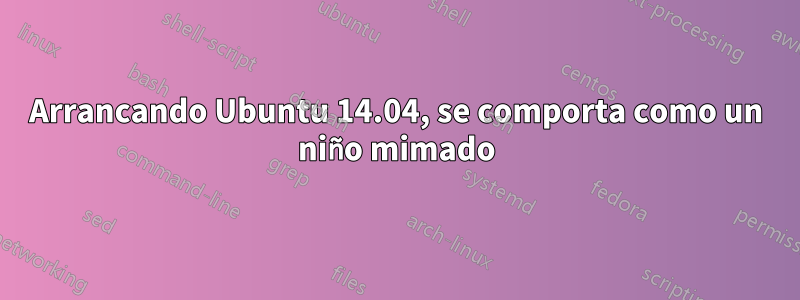 Arrancando Ubuntu 14.04, se comporta como un niño mimado