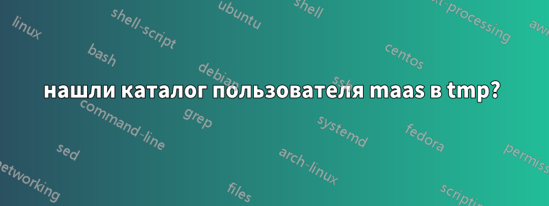 нашли каталог пользователя maas в tmp?