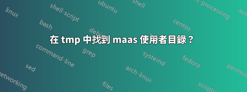 在 tmp 中找到 maas 使用者目錄？