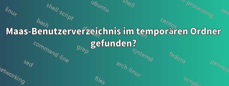 Maas-Benutzerverzeichnis im temporären Ordner gefunden?