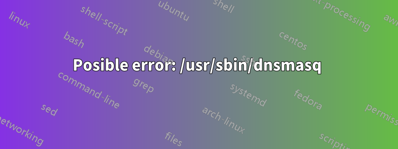 Posible error: /usr/sbin/dnsmasq