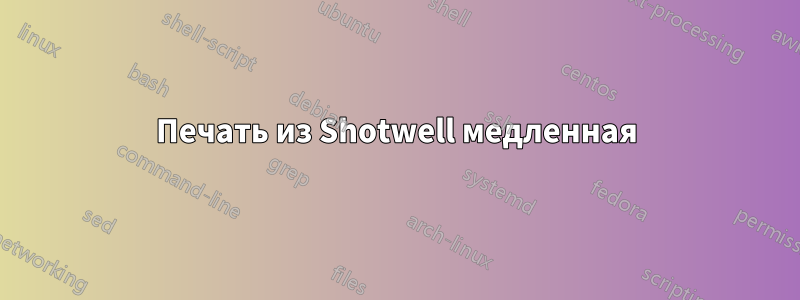 Печать из Shotwell медленная