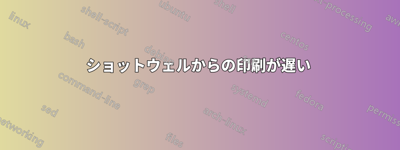 ショットウェルからの印刷が遅い