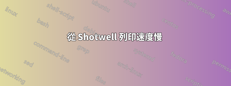 從 Shotwell 列印速度慢