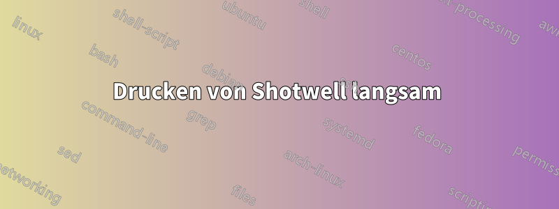 Drucken von Shotwell langsam