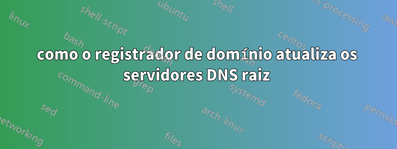 como o registrador de domínio atualiza os servidores DNS raiz