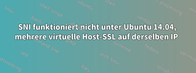 SNI funktioniert nicht unter Ubuntu 14.04, mehrere virtuelle Host-SSL auf derselben IP 