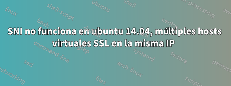 SNI no funciona en ubuntu 14.04, múltiples hosts virtuales SSL en la misma IP 