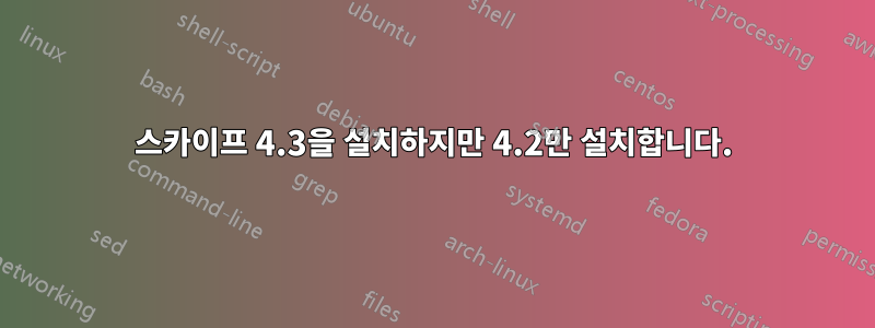 스카이프 4.3을 설치하지만 4.2만 설치합니다.