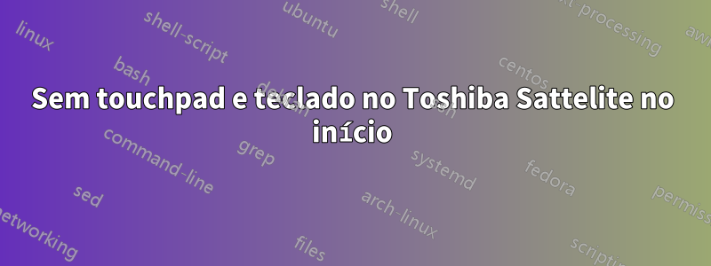 Sem touchpad e teclado no Toshiba Sattelite no início