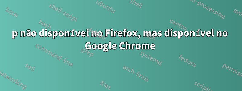 144p não disponível no Firefox, mas disponível no Google Chrome