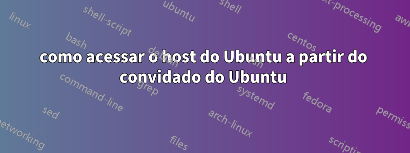 como acessar o host do Ubuntu a partir do convidado do Ubuntu