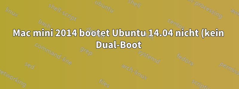 Mac mini 2014 bootet Ubuntu 14.04 nicht (kein Dual-Boot)