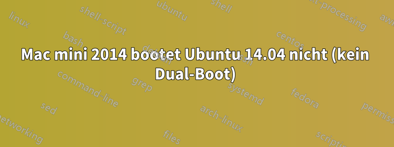 Mac mini 2014 bootet Ubuntu 14.04 nicht (kein Dual-Boot)