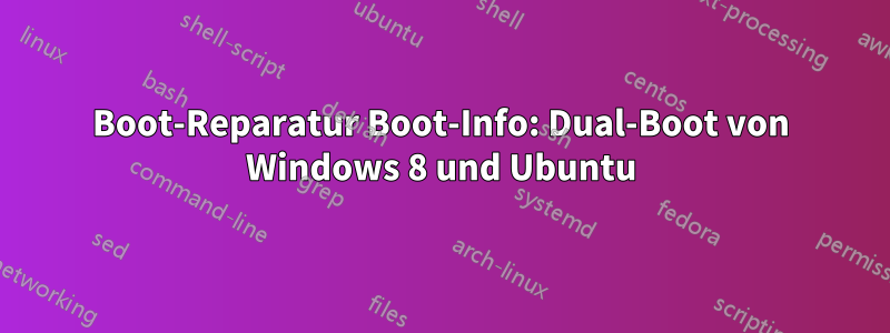 Boot-Reparatur Boot-Info: Dual-Boot von Windows 8 und Ubuntu