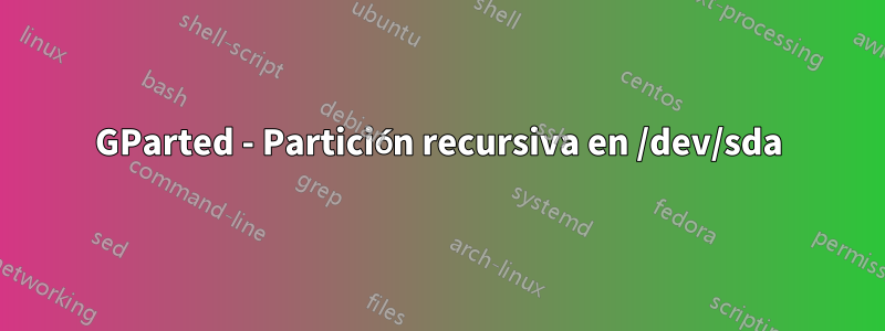 GParted - Partición recursiva en /dev/sda