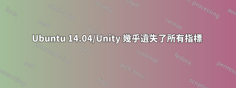 Ubuntu 14.04/Unity 幾乎遺失了所有指標