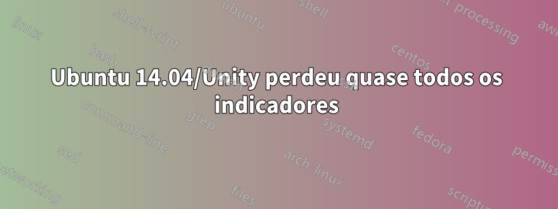 Ubuntu 14.04/Unity perdeu quase todos os indicadores