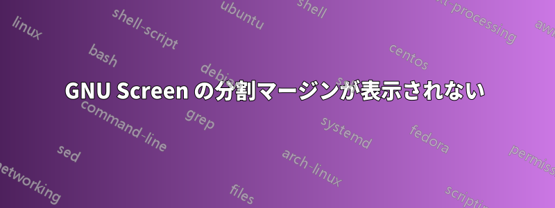 GNU Screen の分割マージンが表示されない