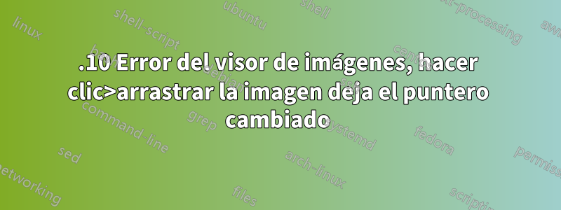 14.10 Error del visor de imágenes, hacer clic>arrastrar la imagen deja el puntero cambiado