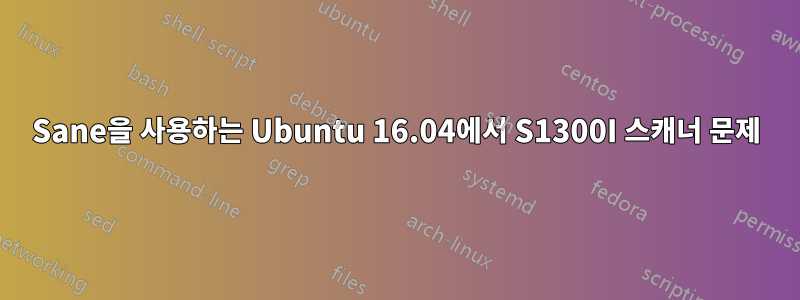 Sane을 사용하는 Ubuntu 16.04에서 S1300I 스캐너 문제