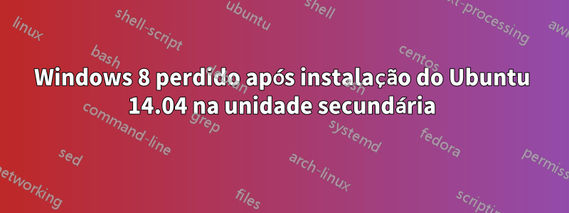 Windows 8 perdido após instalação do Ubuntu 14.04 na unidade secundária
