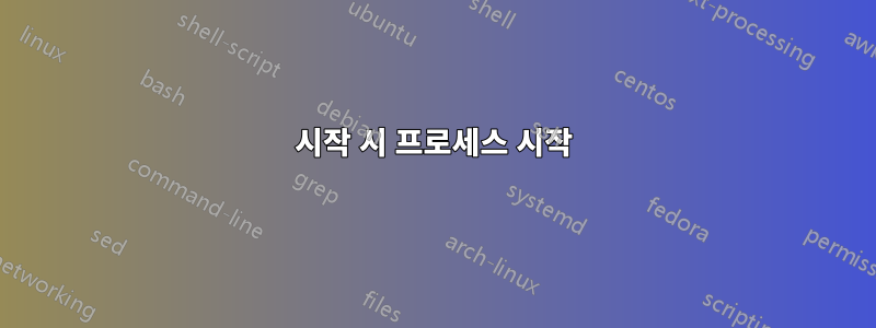 시작 시 프로세스 시작