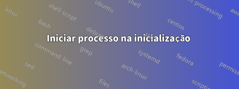 Iniciar processo na inicialização