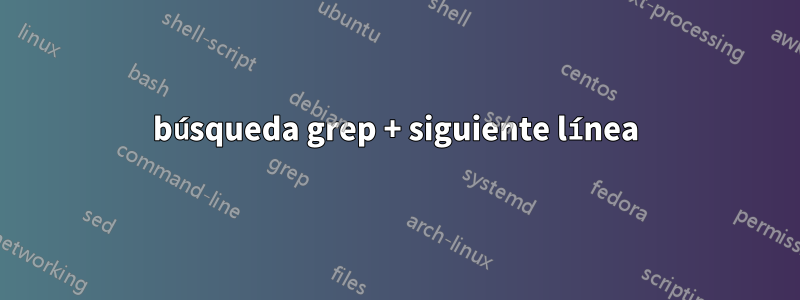 búsqueda grep + siguiente línea