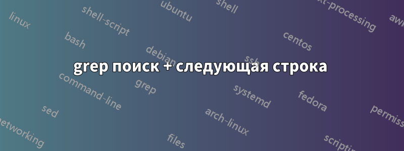 grep поиск + следующая строка