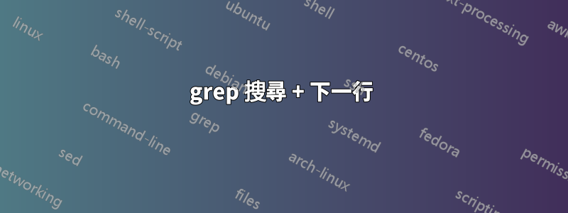 grep 搜尋 + 下一行