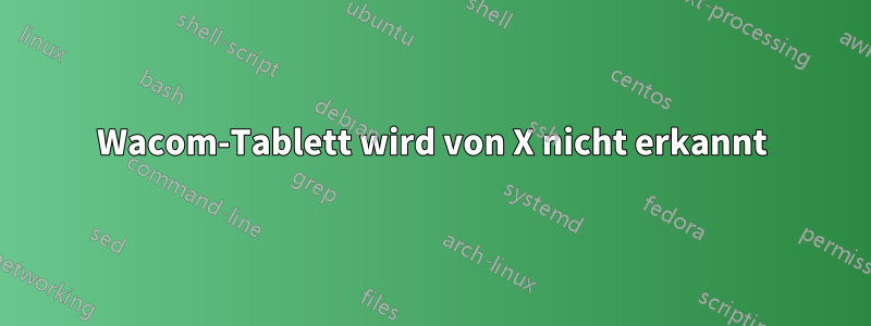 Wacom-Tablett wird von X nicht erkannt