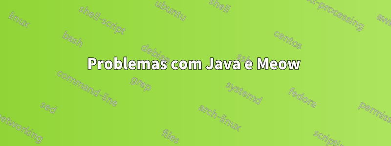 Problemas com Java e Meow