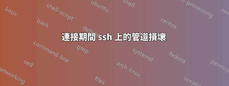 連接期間 ssh 上的管道損壞