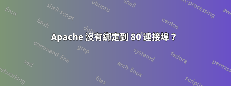 Apache 沒有綁定到 80 連接埠？