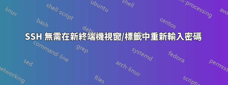 SSH 無需在新終端機視窗/標籤中重新輸入密碼