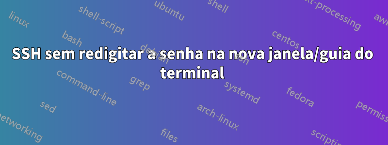 SSH sem redigitar a senha na nova janela/guia do terminal