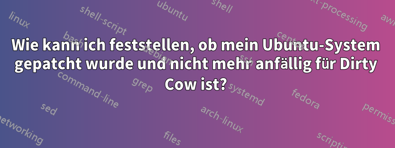 Wie kann ich feststellen, ob mein Ubuntu-System gepatcht wurde und nicht mehr anfällig für Dirty Cow ist?