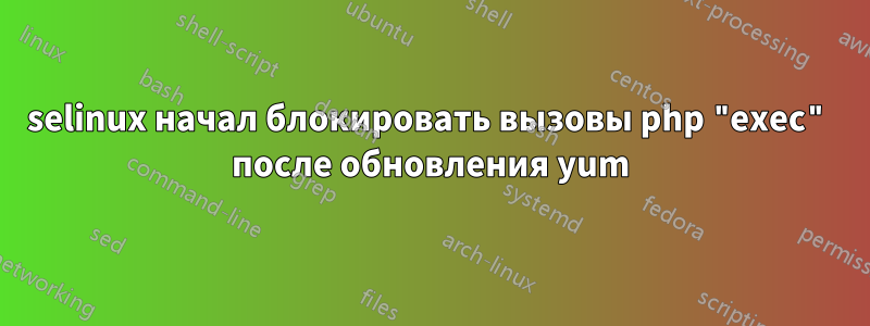 selinux начал блокировать вызовы php "exec" после обновления yum