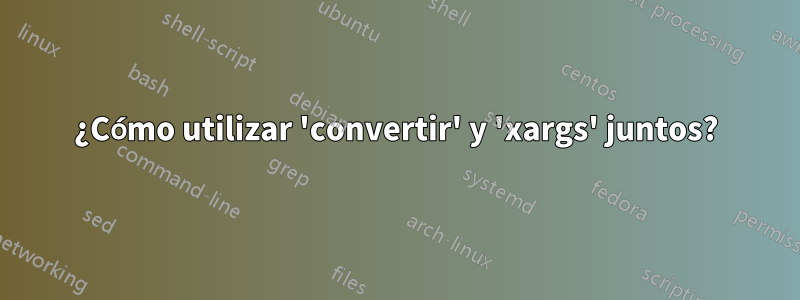 ¿Cómo utilizar 'convertir' y 'xargs' juntos?