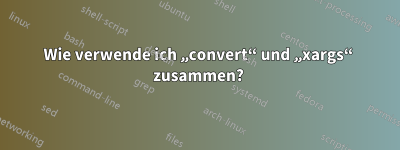 Wie verwende ich „convert“ und „xargs“ zusammen?