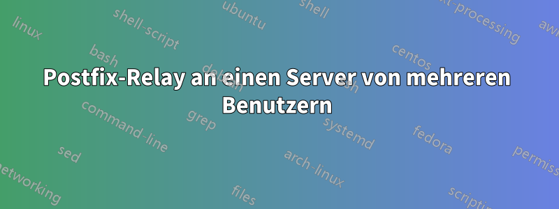 Postfix-Relay an einen Server von mehreren Benutzern