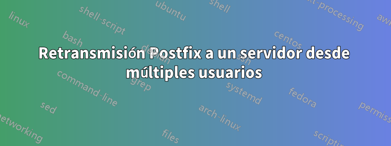 Retransmisión Postfix a un servidor desde múltiples usuarios