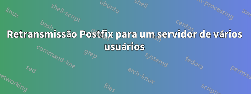 Retransmissão Postfix para um servidor de vários usuários