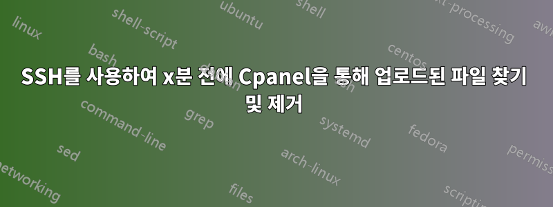 SSH를 사용하여 x분 전에 Cpanel을 통해 업로드된 파일 찾기 및 제거