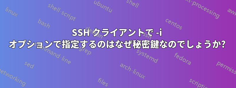 SSH クライアントで -i オプションで指定するのはなぜ秘密鍵なのでしょうか?