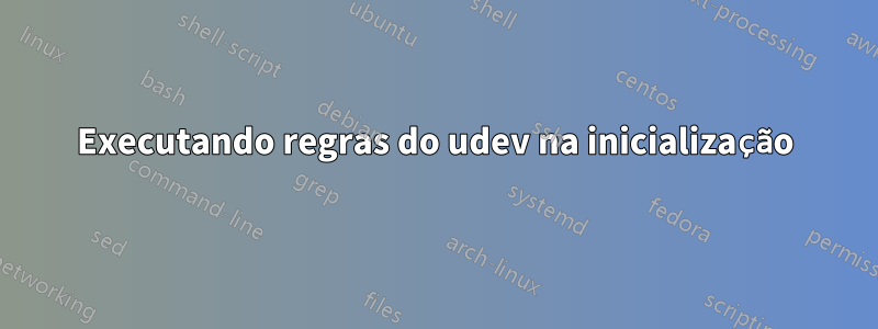 Executando regras do udev na inicialização